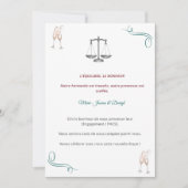 Invitation PACS ou Fiançailles Chic 招待状 (正面)