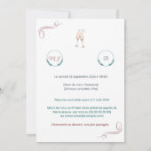 Invitation PACS ou Fiançailles Chic 招待状 (裏面)
