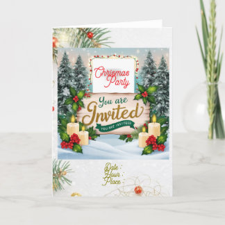 Invitation pliée chrismas 招待状