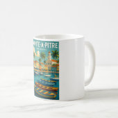 Invitation Pointe-à-Pitre – Carte vintage Guadelou コーヒーマグカップ (正面右)