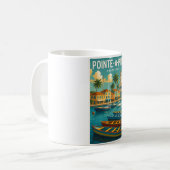 Invitation Pointe-à-Pitre – Carte vintage Guadelou コーヒーマグカップ (正面左)