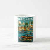Invitation Pointe-à-Pitre – Carte vintage Guadelou コーヒーマグカップ (中央)