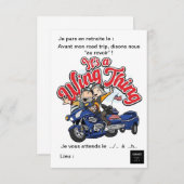 Invitation Pot de départ en retraite セーブザデート (正面/裏面)