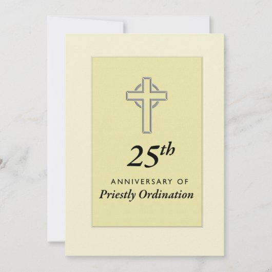 Invitation Priest 25th Anniversary of Ordination w 招待状 (正面)