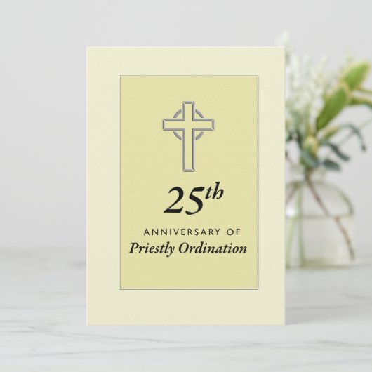 Invitation Priest 25th Anniversary of Ordination w 招待状 (スタンド正面)