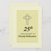 Invitation Priest 25th Anniversary of Ordination w 招待状 (正面/裏面)