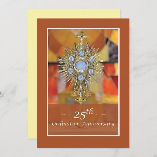 Invitation Priest 25th Ordination Anniversary 招待状 (正面/裏面)