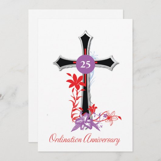 Invitation Priest 25th Ordination Anniversary 招待状 (正面/裏面)