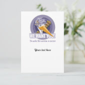 Invitation Recruting baby shower 招待状 (スタンド正面)