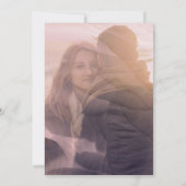 Invitation simple de mariage pivoine rose 招待状 (裏面)