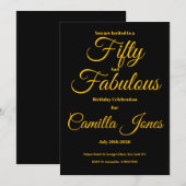 Invitation to a 50th Birthday Party 招待状 (正面/裏面)