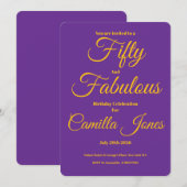 Invitation to a 50th Birthday Party 招待状 (正面/裏面)