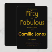 Invitation to a 50th Birthday Party 招待状 (正面/裏面)