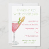 Invitation to a Sophisticated Cocktail Party with  招待状 (正面)