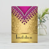 Invitation to Any Party with Gold and Purple Theme 招待状 (スタンド正面)