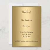 Invitation to Any Party with Gold and Purple Theme 招待状 (裏面)