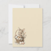 invitation to Easter with   cute Rabbit 出欠カード (裏面)