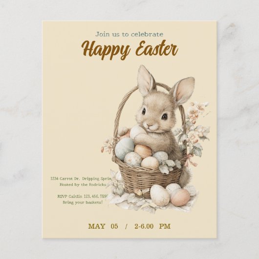 invitation to Easter with Peter Rabbit (正面)