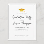 Invitation to the Graduation Photo of the Modern C エンクロージャーカード (裏面)