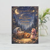 Invitation Twinkle Twinkle Little Star Baby Shower 招待状 (スタンド正面)