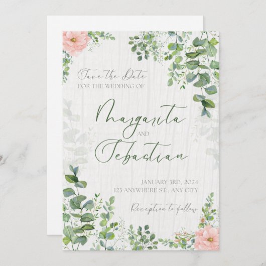 invitation  wedding 招待状 (正面/裏面)