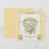 Invitation wedding card, daisies charm 招待状 (正面/裏面)