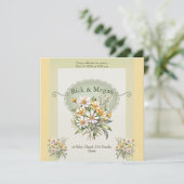 Invitation wedding card, daisies charm 招待状 (スタンド正面)
