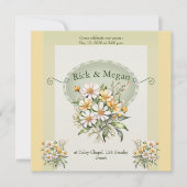 Invitation wedding card, daisies charm 招待状 (正面)