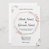 InvitationModern Geometric Wedding Invitation | Mi 招待状 (正面/裏面)