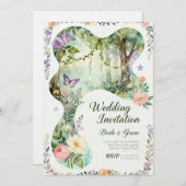 InvitationNature’s Romance – Botanical Wedding Inv 招待状 (正面/裏面)