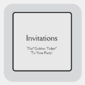 Invitations スクエアシール (正面)