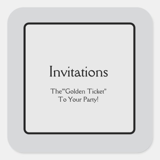 Invitations スクエアシール (正面)