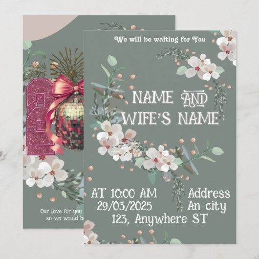 Invitations 招待状 (正面/裏面)