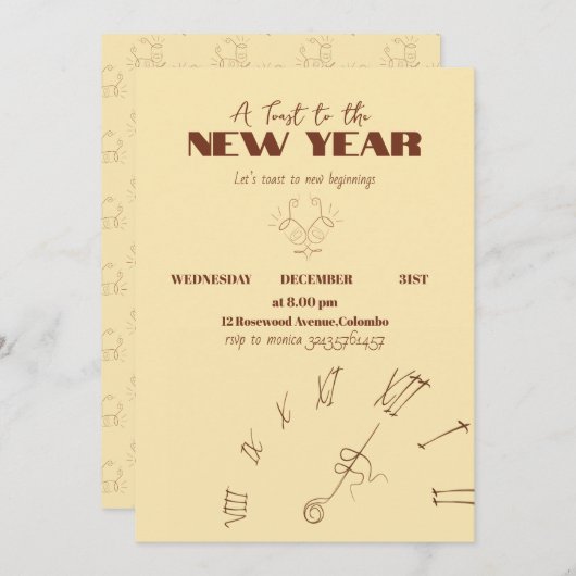 Invitations 招待状 (正面/裏面)