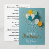 Invitations de qualité supérieure pour anniversair エンクロージャーカード (正面/裏面)