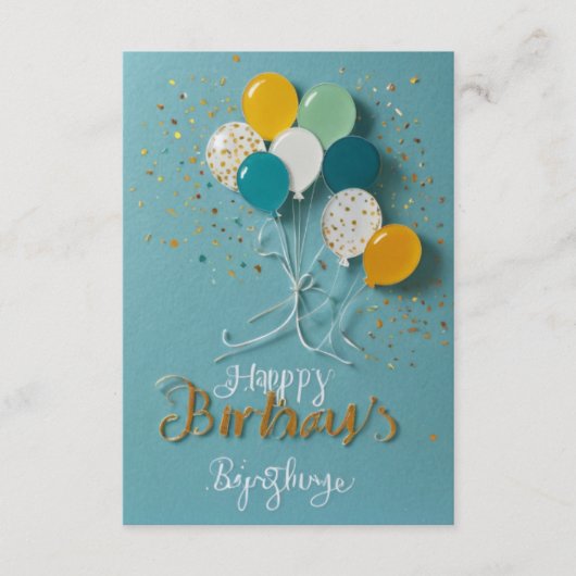 Invitations de qualité supérieure pour anniversair エンクロージャーカード (正面)