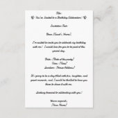 Invitations de qualité supérieure pour anniversair エンクロージャーカード (裏面)