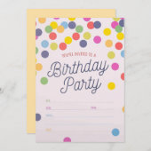  Invitations for Birthday Party 招待状 (正面/裏面)