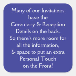 Invitations Info スクエアシール