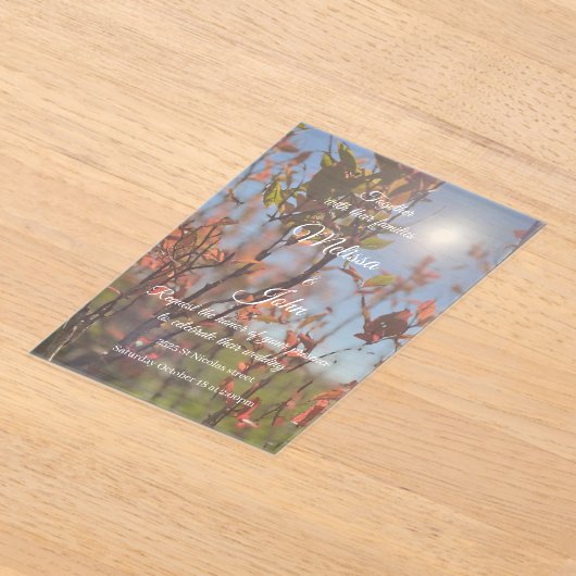 Invitations mariage アクリル招待状 (レイダウン)