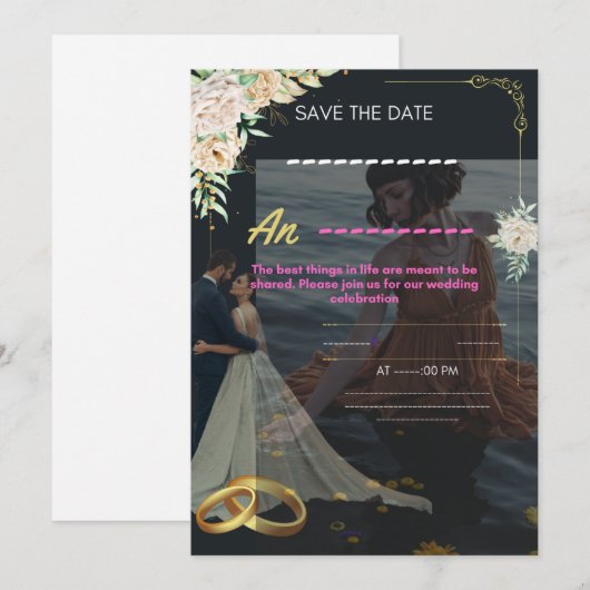  Invitations mariage 招待状 (正面/裏面)