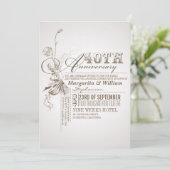 Invitations pour le 40e anniversaire avec une typo 招待状 (スタンド正面)