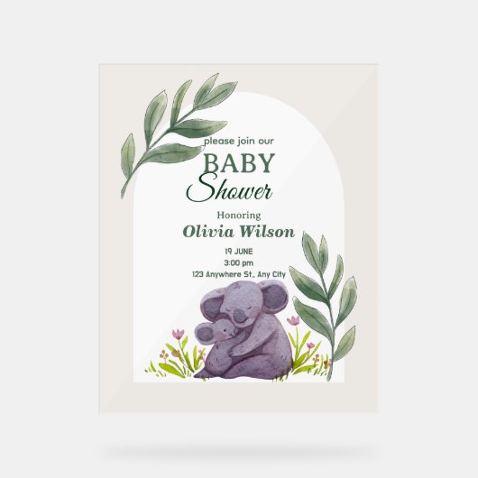 Invitations & Stationery Invitations & Announcemt アクリルサイン (正面)