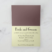 invitatonカードを結婚するDuskyピンクのヴィンテージ 招待状 (内部)