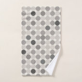 Inviting Gray Circle Bath Towel Set バスタオルセット (ハンドタオル)