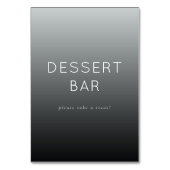Inviting Gray Minimalist Dessert Bar Sign テーブルナンバー (裏面)