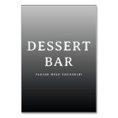 Inviting Grayscale Minimalist Dessert Bar Sign テーブルナンバー (裏面)