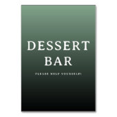 Inviting Green Gradient Dessert Bar Sign テーブルナンバー (裏面)