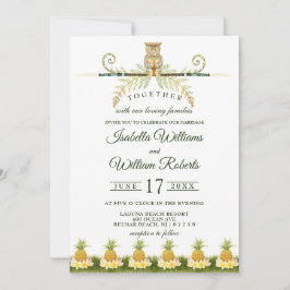 Invitvitationを結婚するエレガントな熱帯夏 招待状