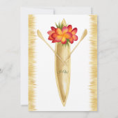 Invitvitationを結婚するエレガントな熱帯夏 招待状 (裏面)